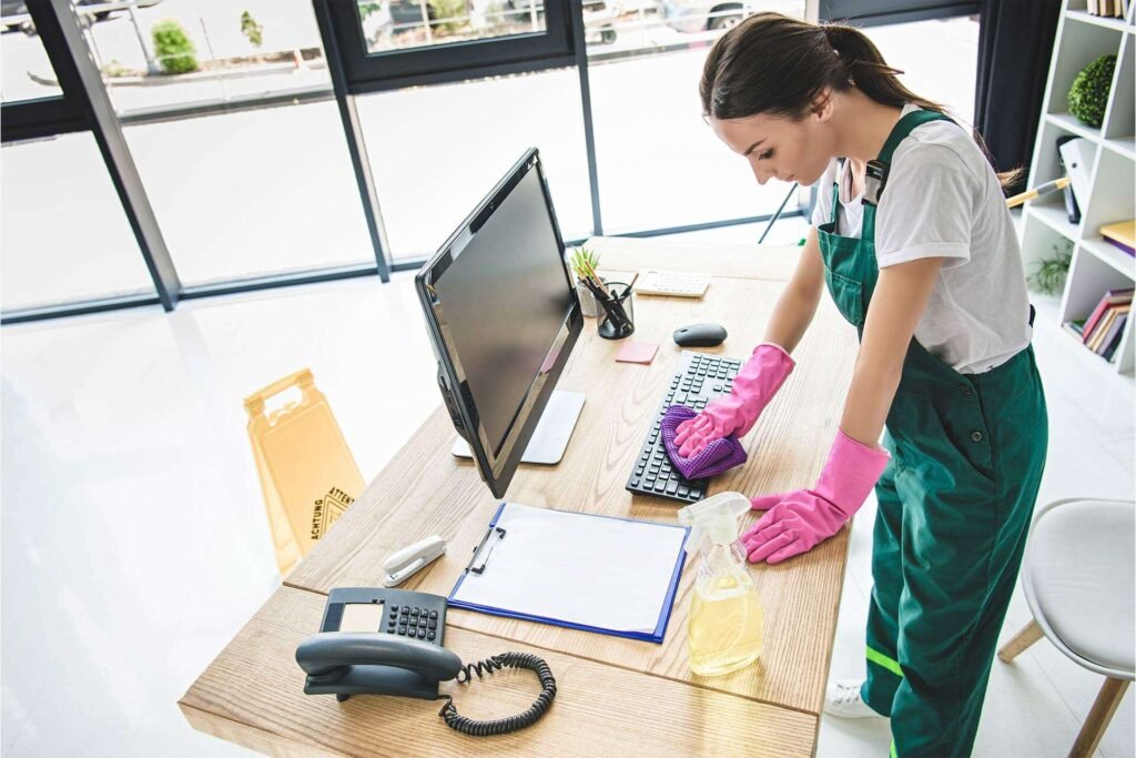 High Angle View Of Young Woman In Rubber Gloves Cl 2024 11 17 11 50 58 J3N2FVQ 1024x683