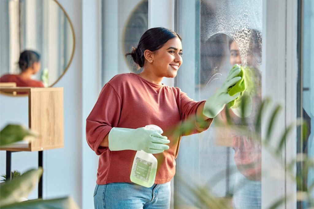 Woman Cleaning And Window St Home For Dirt Dust 2023 11 27 05 34 02 M275ASX 1024x683